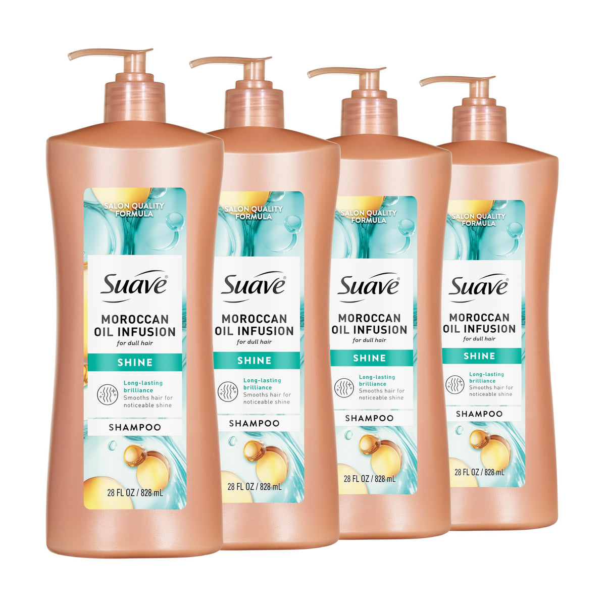 Suave front bottle showing Moroccan Infusion label and value size benefit