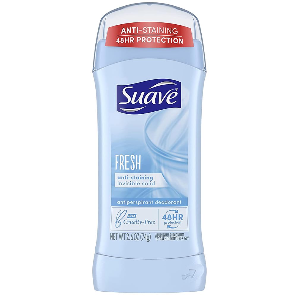 Suave front packaging two‑pack showing labels and size benefit