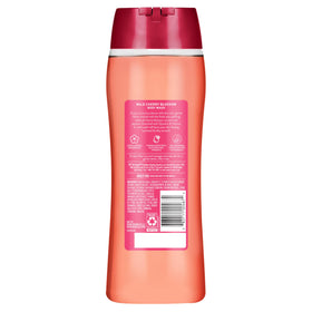 Suave in-shower use with loofah illustrating gentle cleansing and soft skin