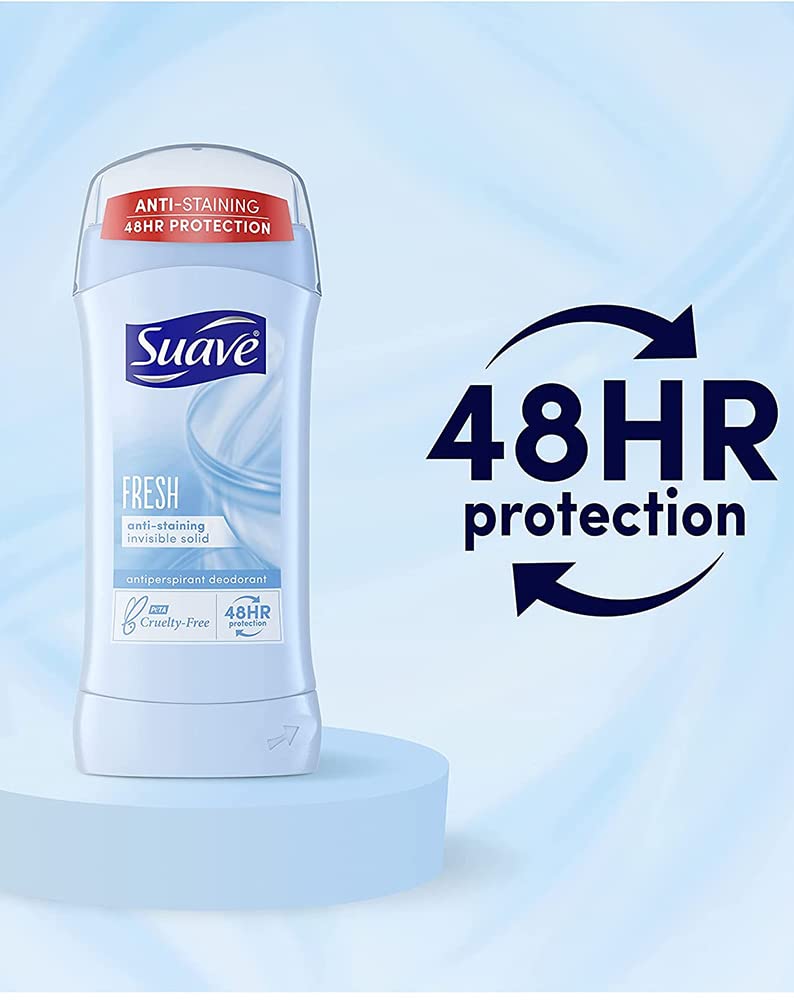 Suave in use applying to underarm for confident all‑day protection