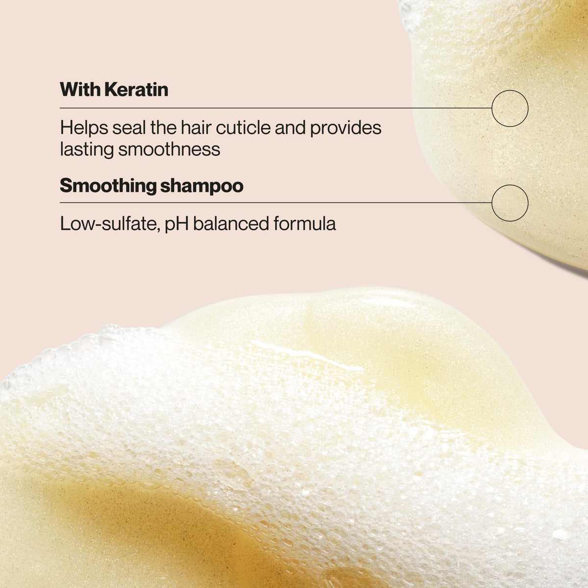 Suave keratin back label ingredients view showing keratin infusion benefits
