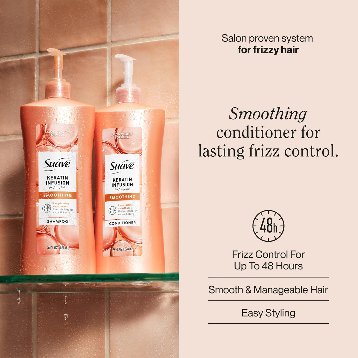 Suave keratin infusion pump dispenser for easy, controlled use
