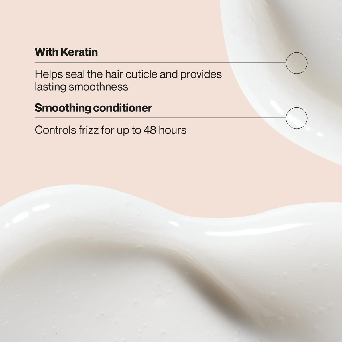 Suave keratin infusion creamy conditioner texture showing rich slip