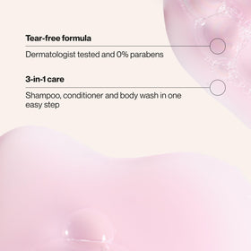 Suave Kids back label displaying ingredients and dermatologist-tested claim