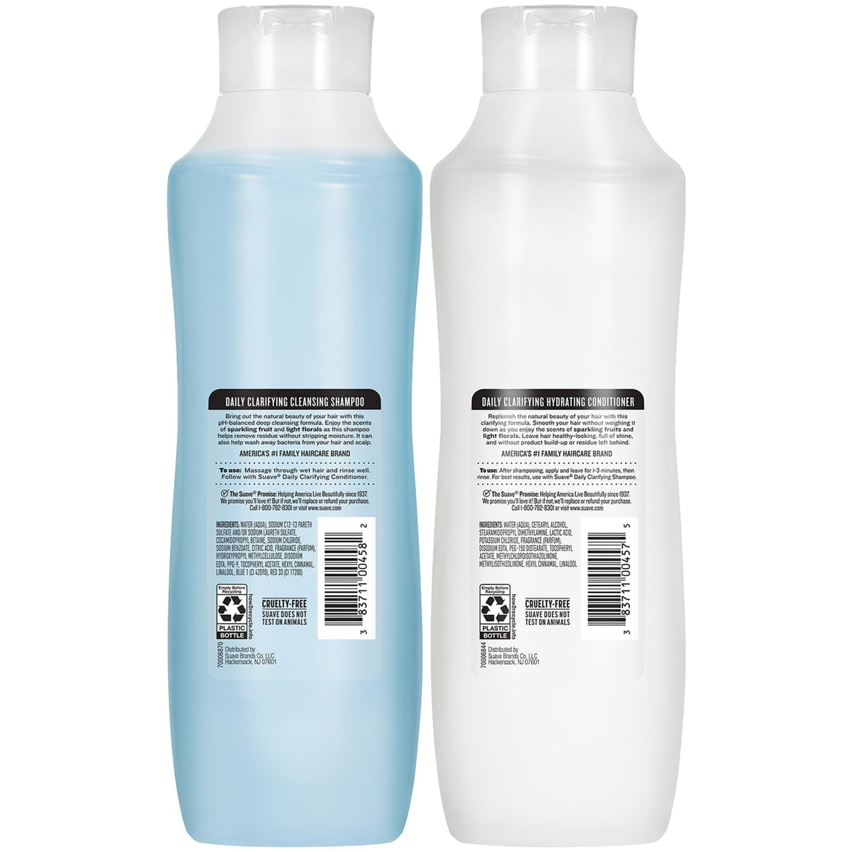 Suave bottles styled on bathroom shelf conveying everyday routine and fresh scent benefit