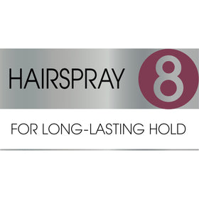 Hand holding Suave Max Hold 8 spraying onto hair showing easy application benefit