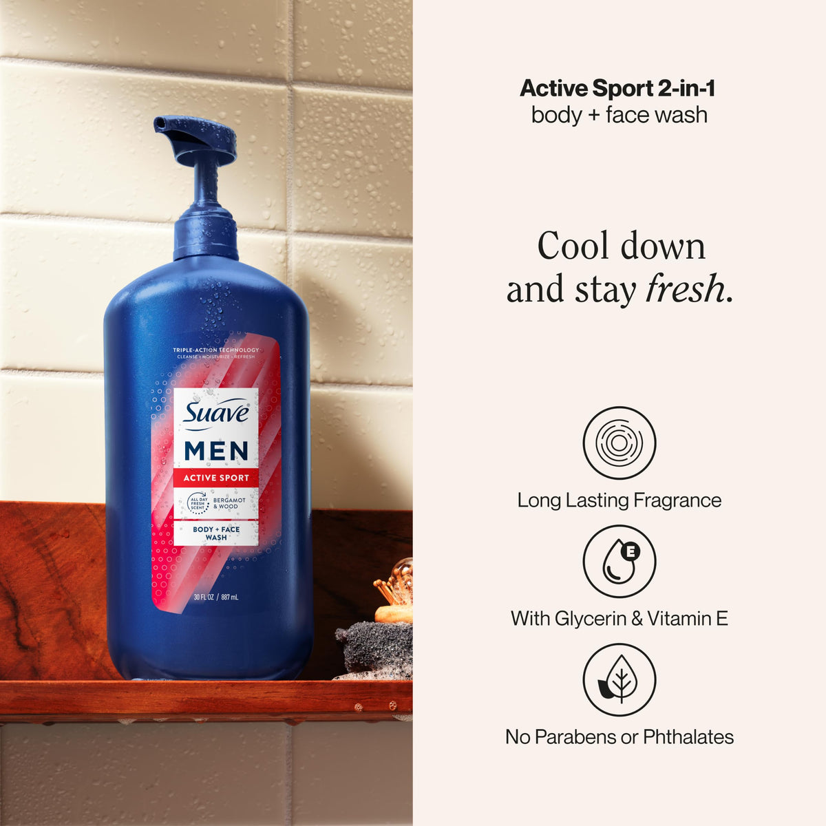 suave back label with ingredients and directions offering clear product information
