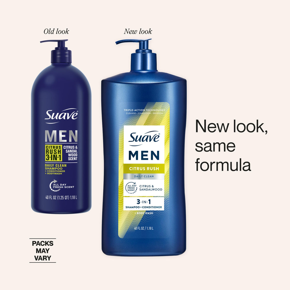 Label detail highlighting glycerin, keratin, paraben-free and cruelty-free on Suave