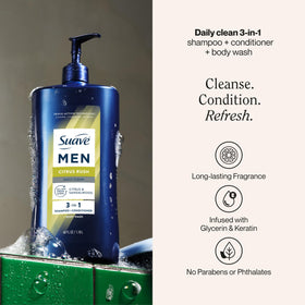 Suave pump dispensing product into hand showing convenient single-handed use