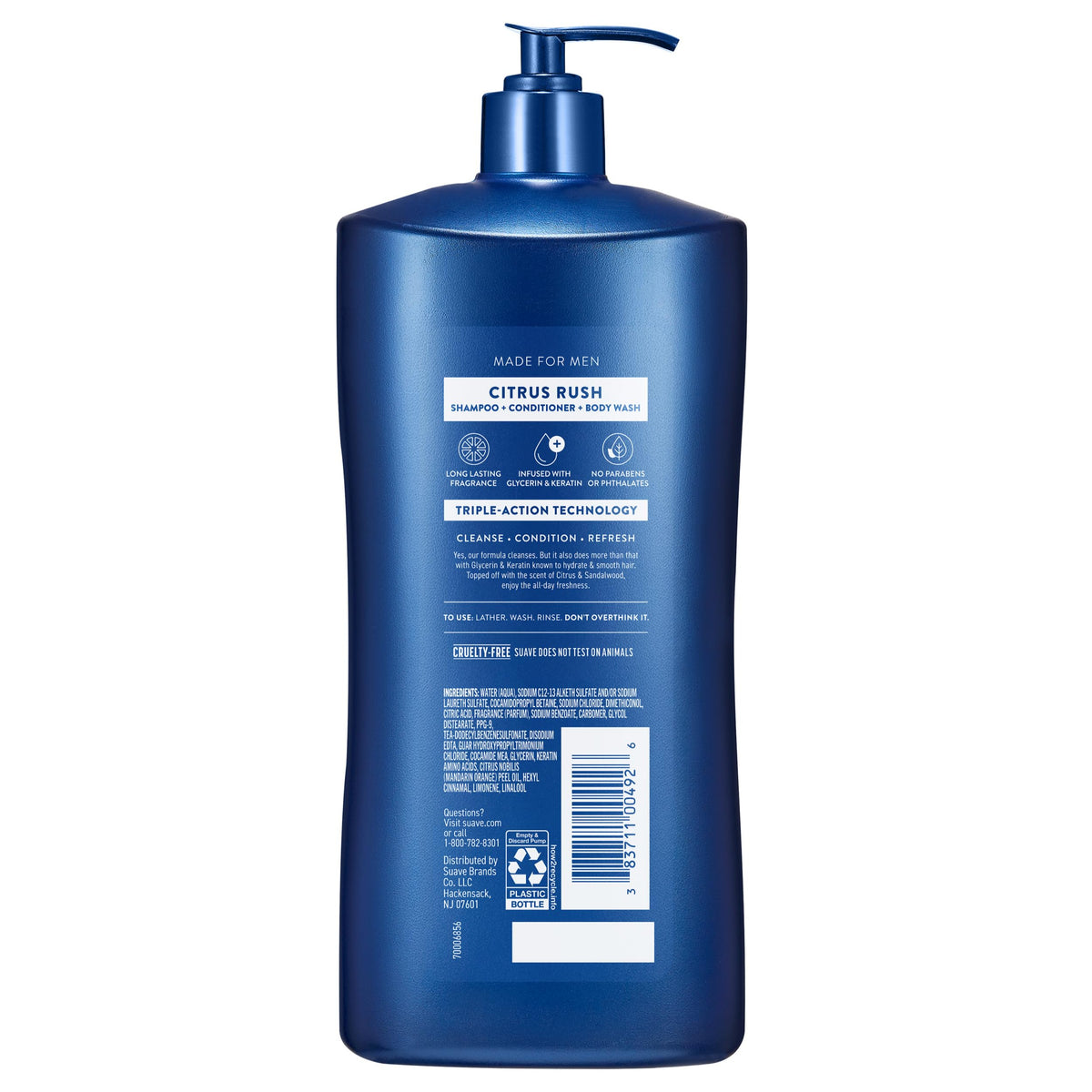 Lifestyle shower shelf with Suave Citrus Rush bottle for everyday bathroom setup