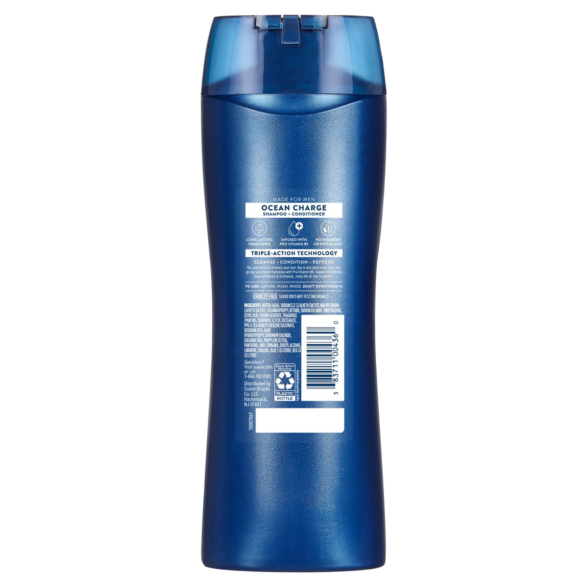 Suave in-shower application demonstrating quick 2-in-1 use and time savings