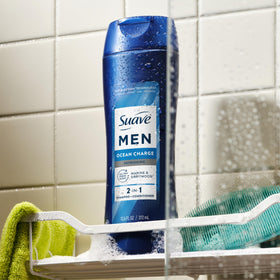 Close-up ingredient list on Suave label highlighting Pro Vitamin B5 benefit