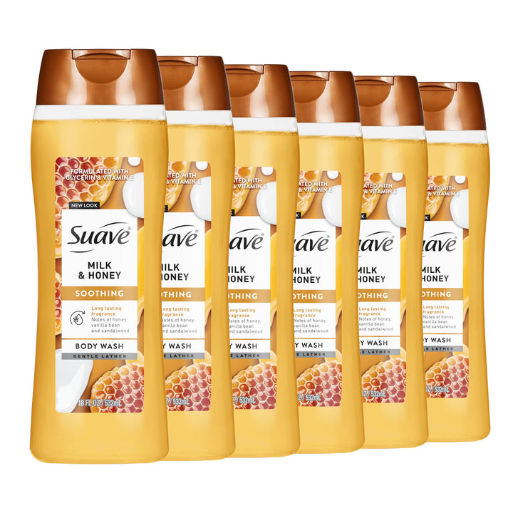 Suave front bottle view showing label and hydration benefits
