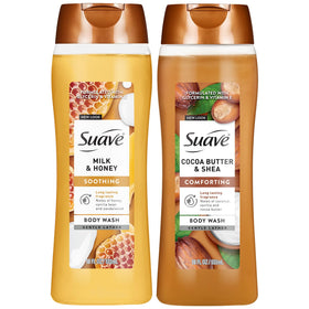 Suave Milk & Honey front packaging showing product and moisturizing promise
