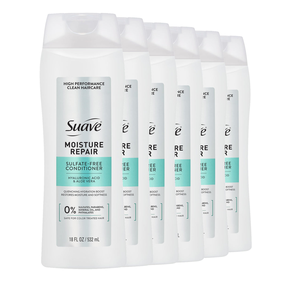 Suave bottle front packaging showing label and hydrating benefit
