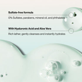 Suave shampoo being dispensed to show lather and easy use