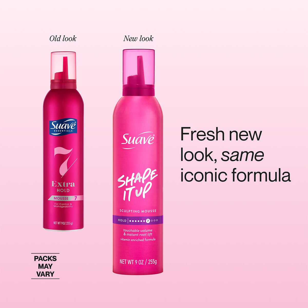 Suave mousse foam texture close-up illustrating lightweight, airy hold