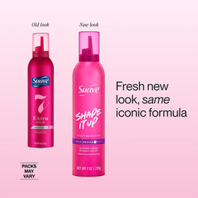 Suave mousse foam texture close-up illustrating lightweight, airy hold