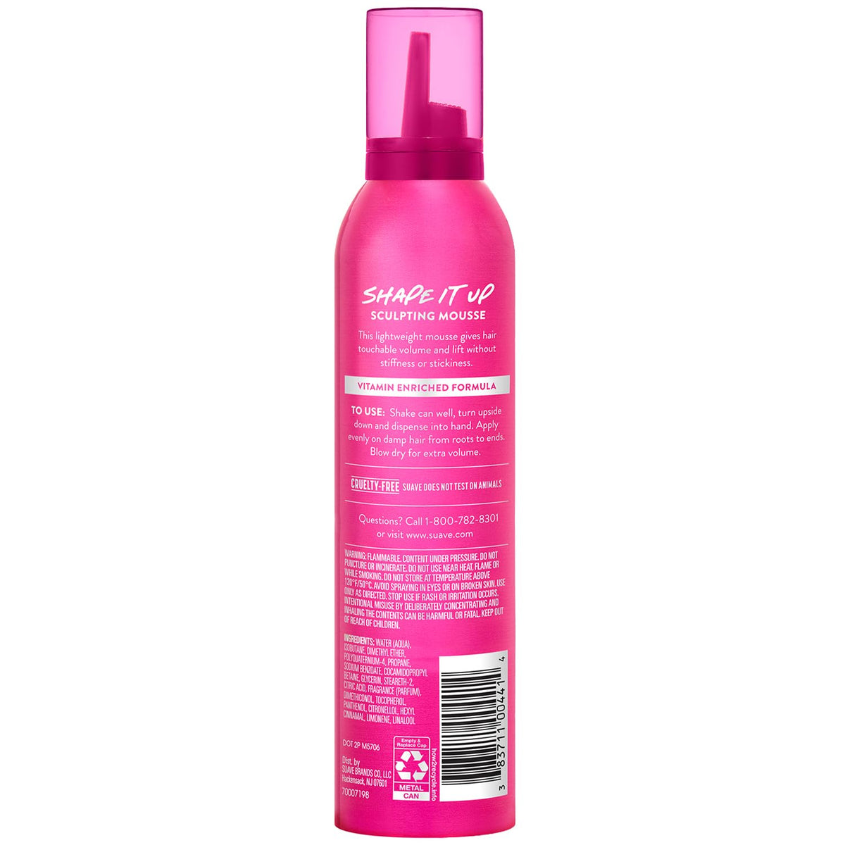 Suave mousse on bathroom counter in lifestyle shot conveying daily routine benefit