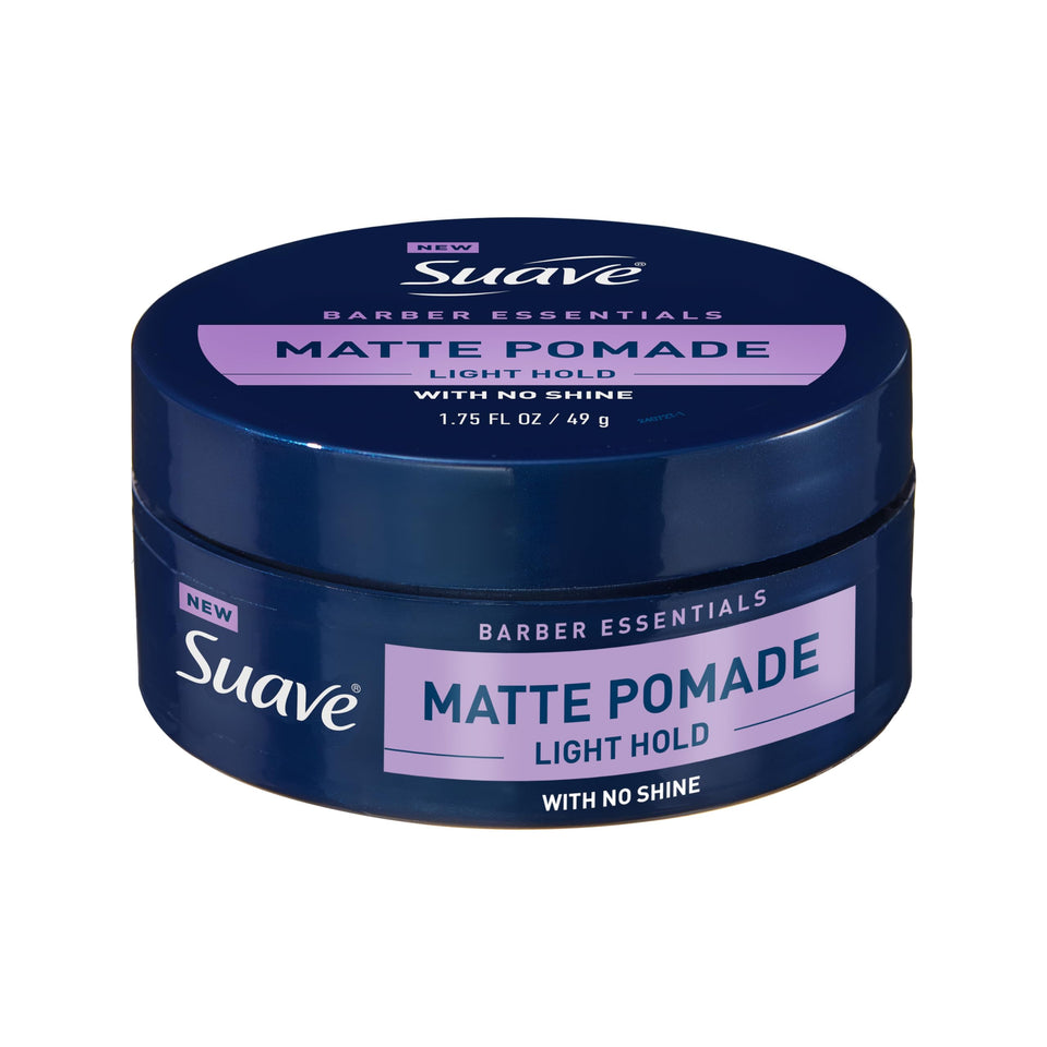 Suave pomade front jar showing label and size, easy grab