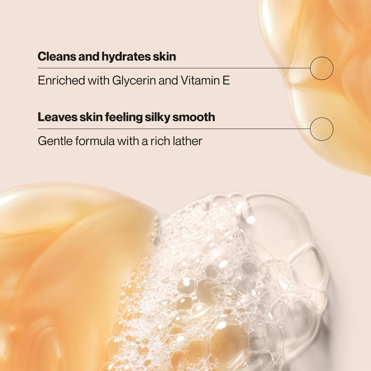 Suave pump dispensing foam to show easy use and gentle cleansing benefit