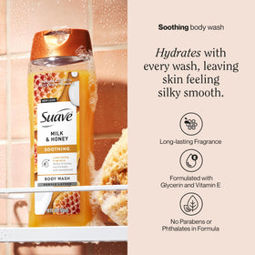 Suave pump nozzle close-up highlighting easy dispensing benefit