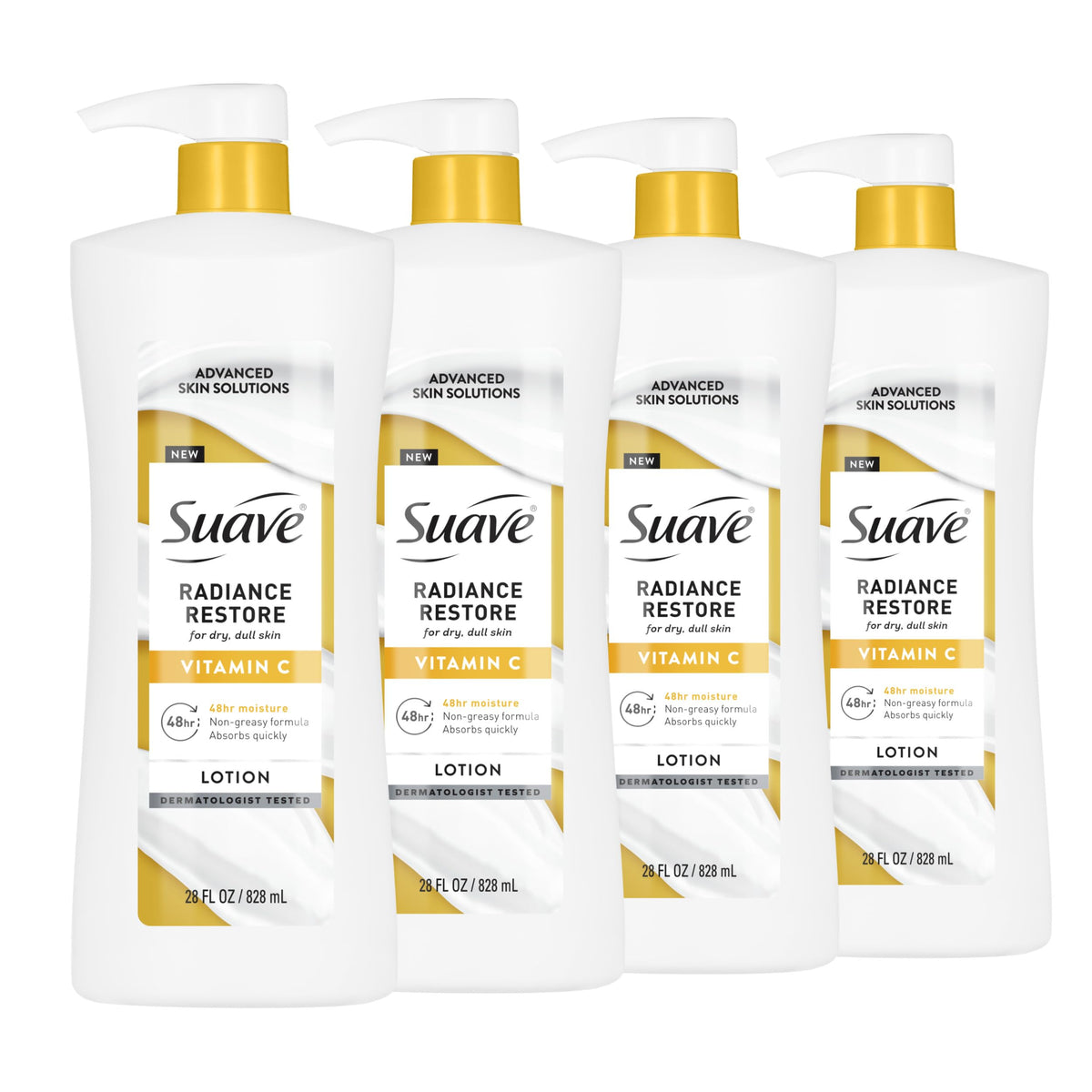 Suave front packaging showing full bottle and branding for easy identification