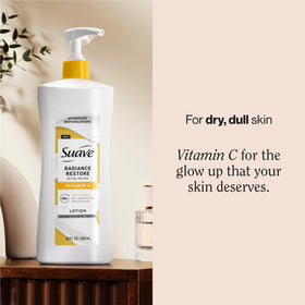 Suave pump dispenser detail for convenient, controlled lotion dispensing
