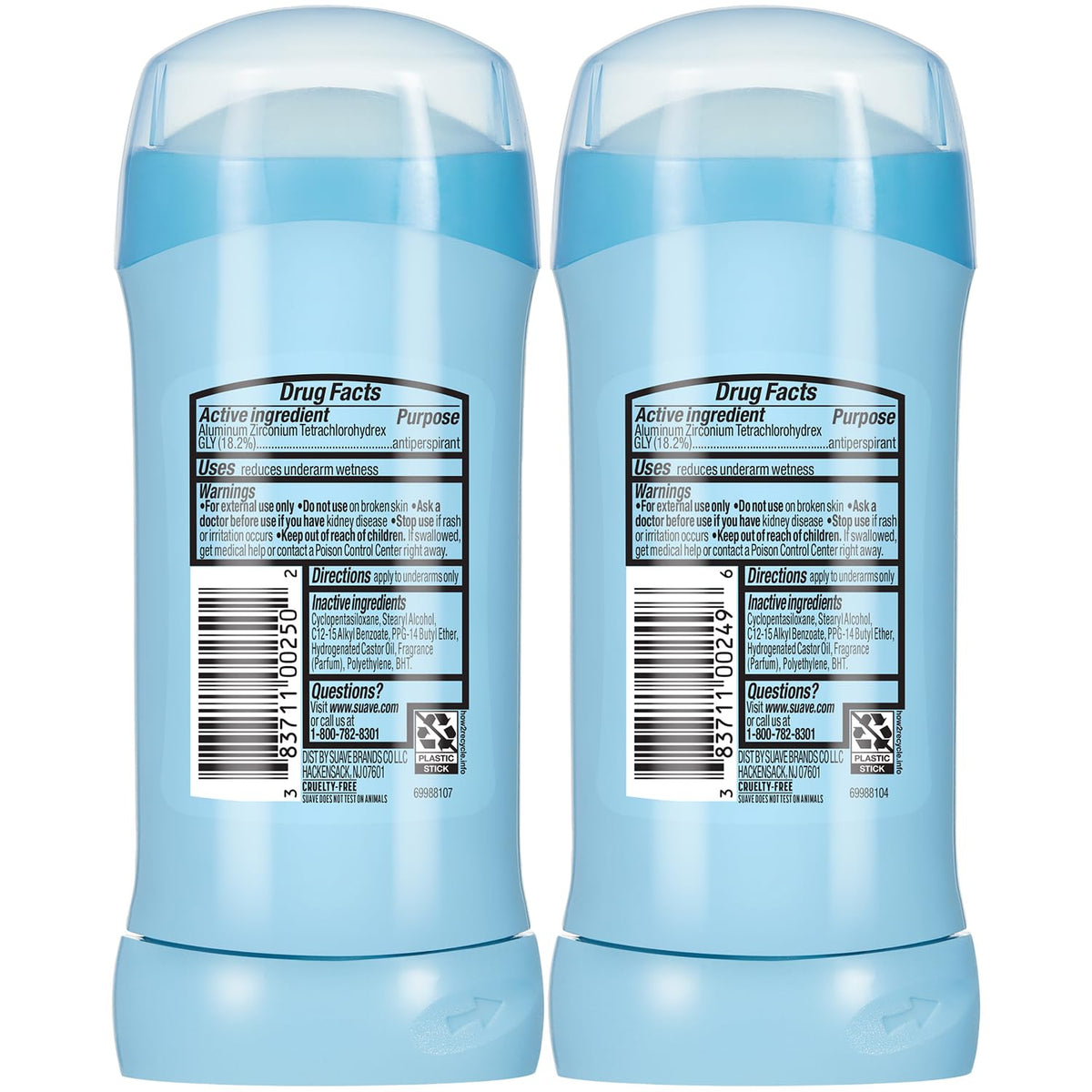 Suave pack with recyclable graphic emphasizing eco-conscious packaging