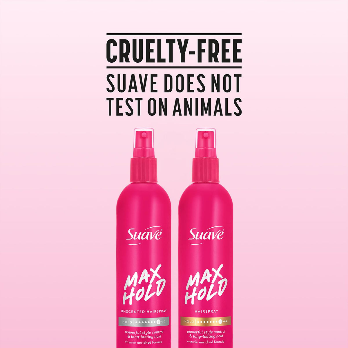 Scented Suave bottle label suggesting a light finished scent for confidence