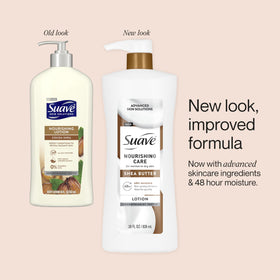 Suave bottle beside common items to show 28 fl oz scale and value pack