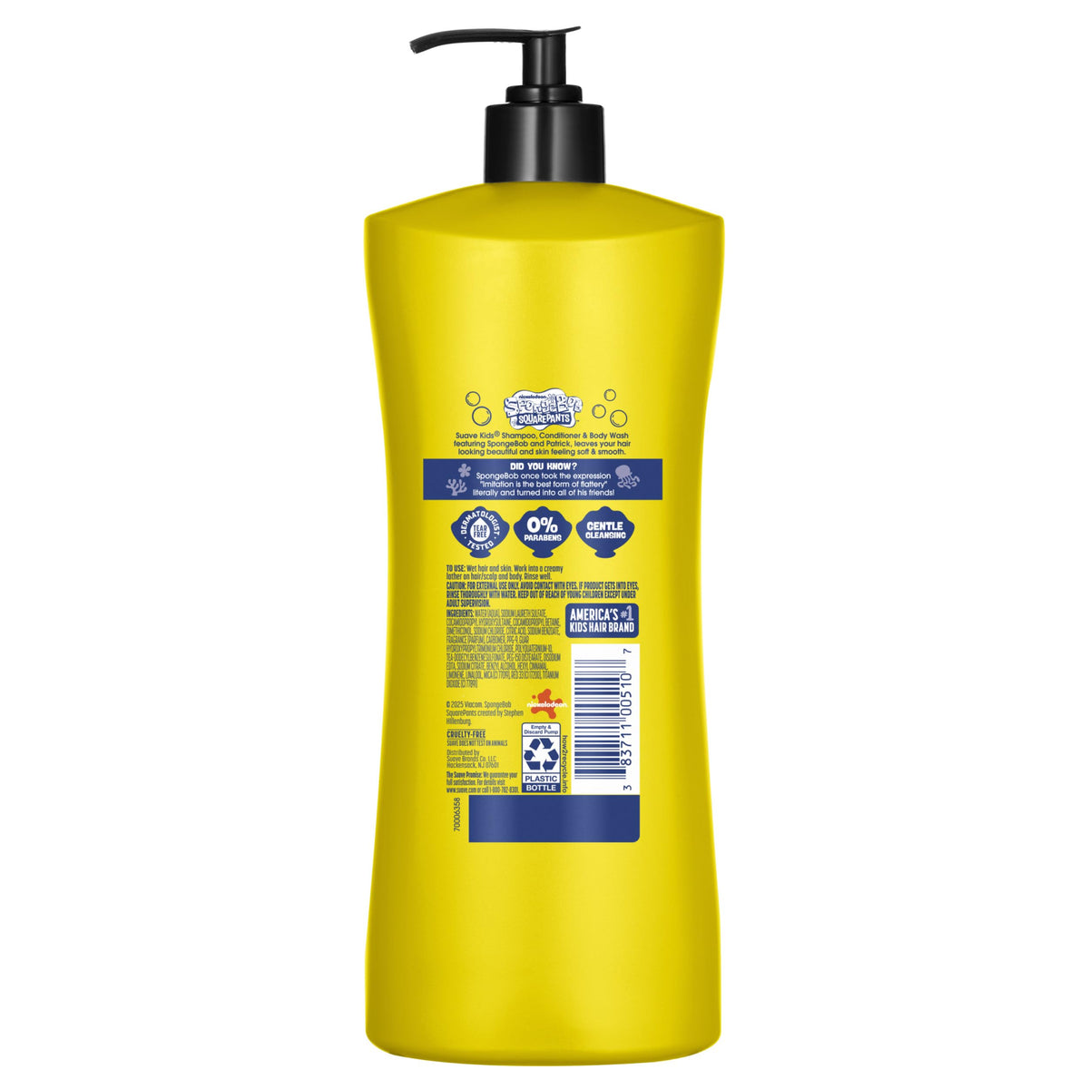 Suave Kids pump in use by child demonstrating controlled dispensing and less mess