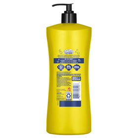 Suave Kids pump in use by child demonstrating controlled dispensing and less mess