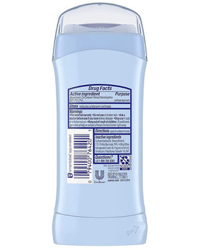 Suave stick open top view highlighting easy glide and quick application
