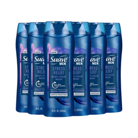 Suave bottle front view showing calming lavender and cedarwood scent benefit