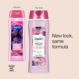 Suave bottle held in hand to show size and family-use convenience