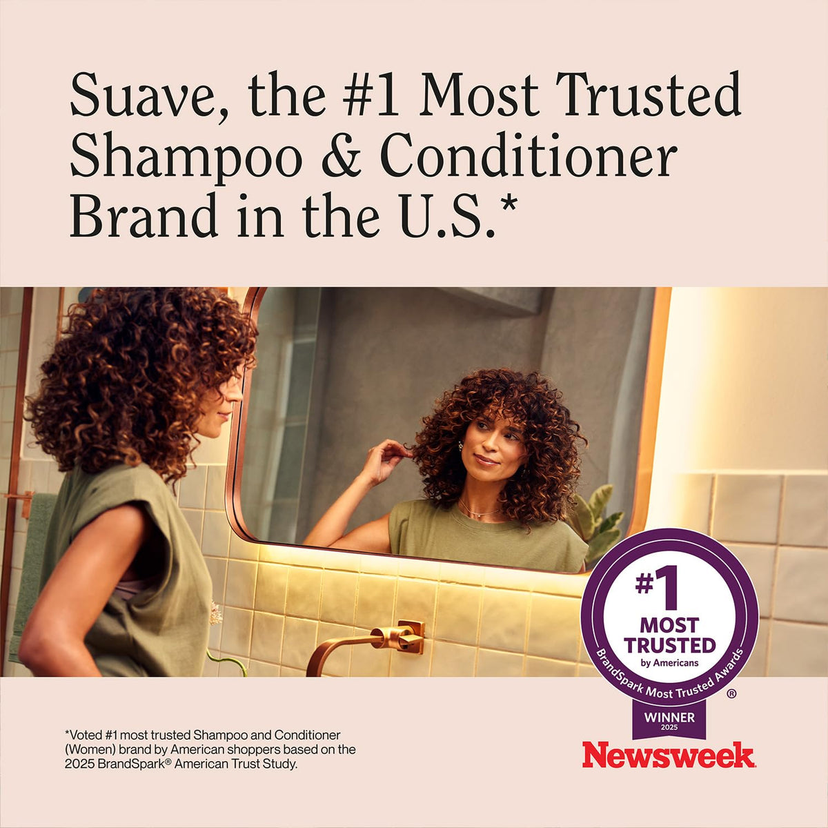 Suave ingredients label featuring botanical extracts and vitamin E benefits