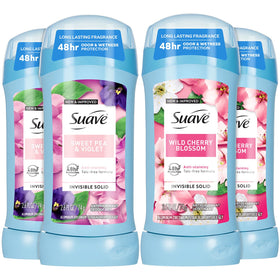 Suave Wild Cherry Blossom front packaging showing floral scent and benefit