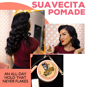 Suavecita combed through hair, creates controlled shine and reduces frizz