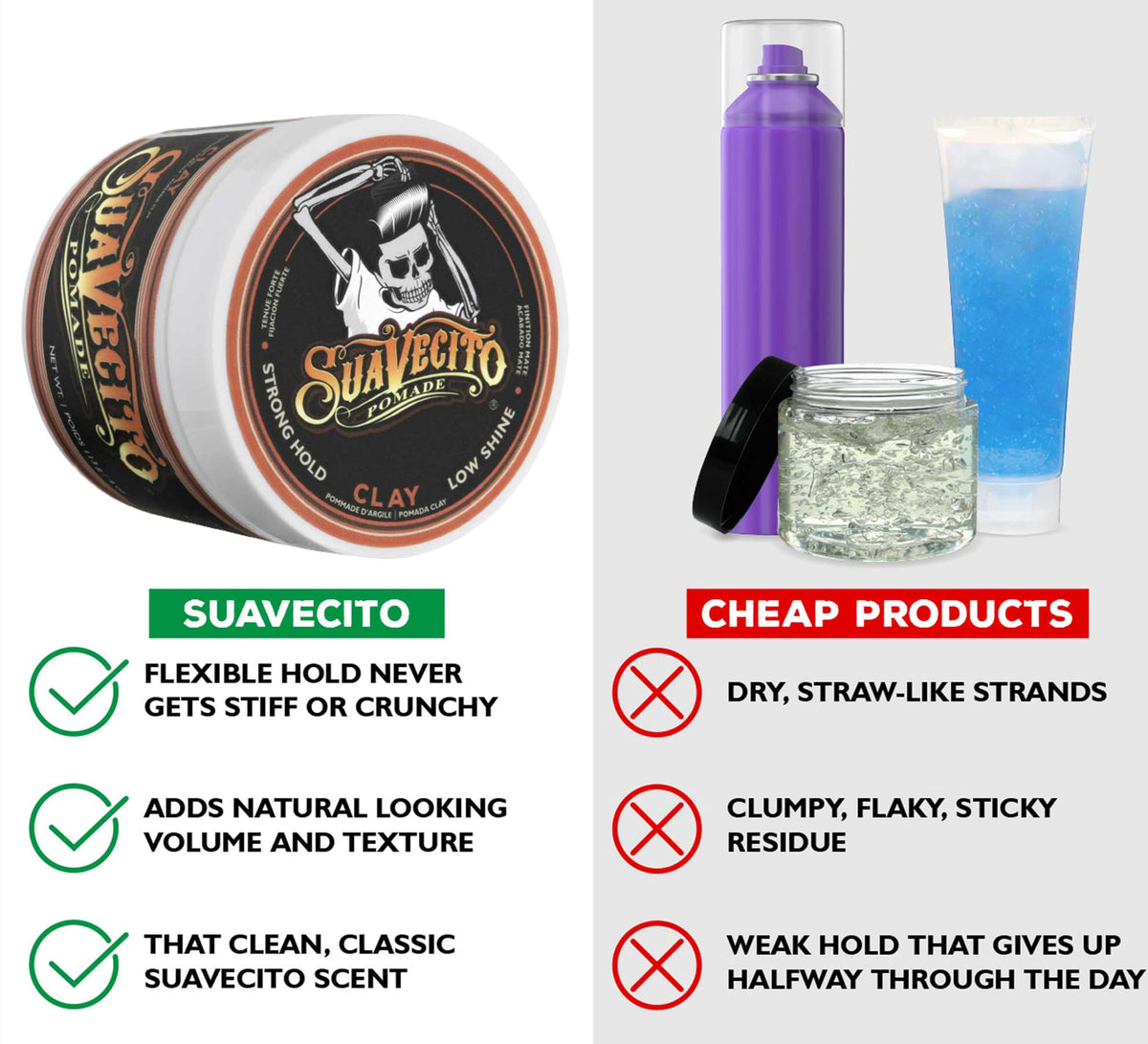 Suavecito product on palms ready to apply for workable hold