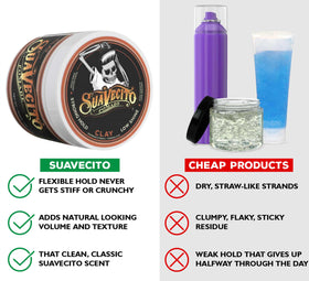 Suavecito product on palms ready to apply for workable hold