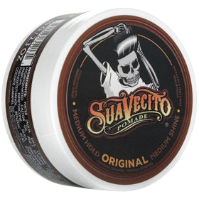 Suavecito jar front view showing brand and compact travel benefit