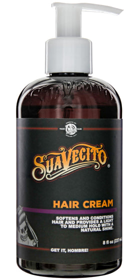 Suavecito pump bottle front view showing easy dispensing and convenience