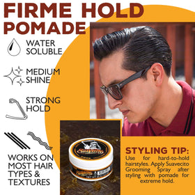 Suavecito label close-up showing American-made quality and ingredient clarity