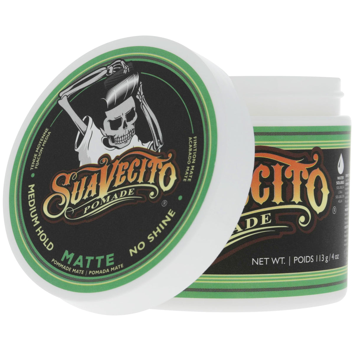 Barber styling client with Suavecito matte pomade to craft textured look