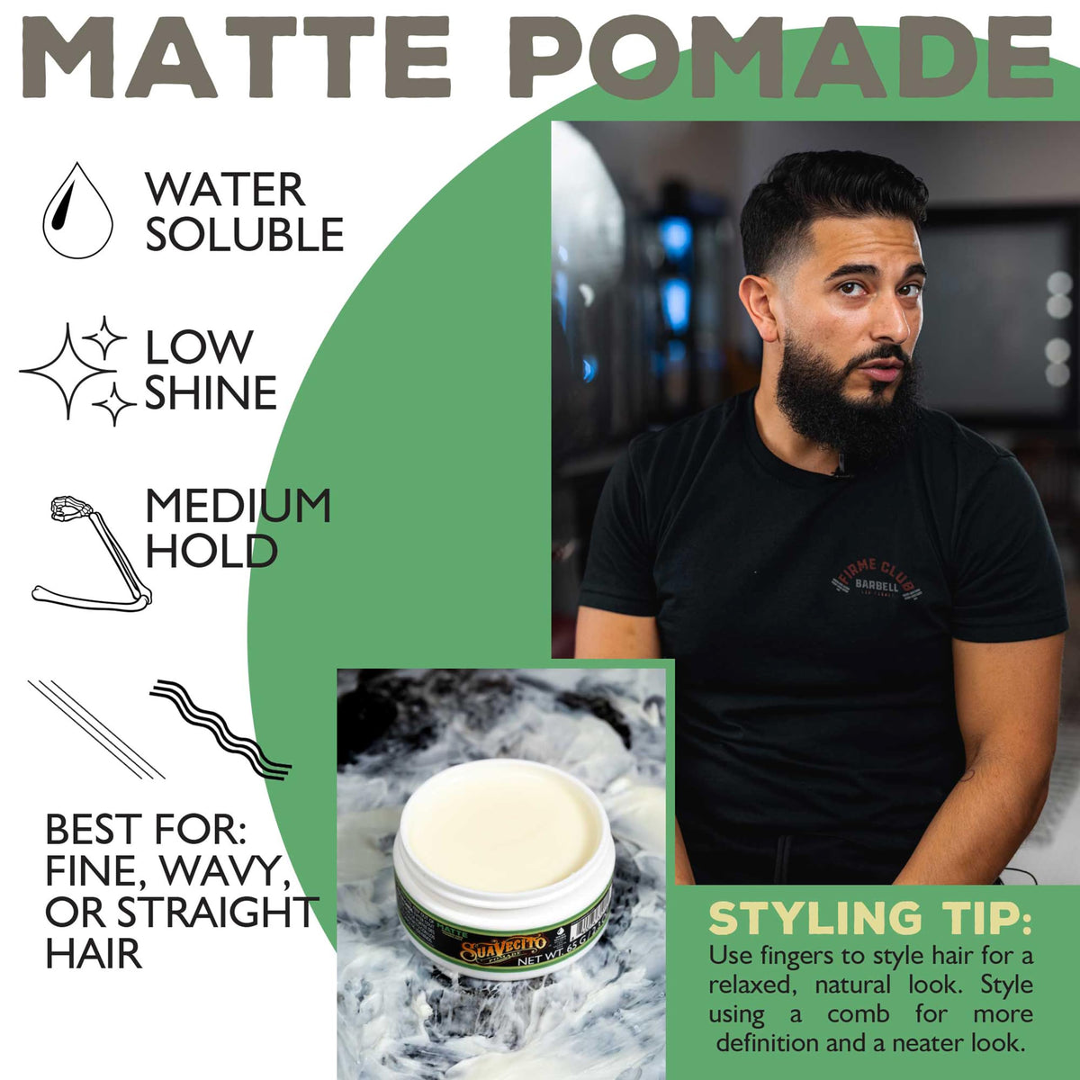 Suavecito rinsing under water showing easy washout and no residue benefit