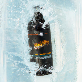 Suavecito conditioned hair after use in lifestyle shot showing shine and manageability benefit