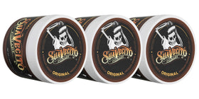 Suavecito front tin showing label and compact packaging benefit of recognizability