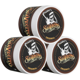 Suavecito open tin showing creamy texture that spreads easily for smooth styling