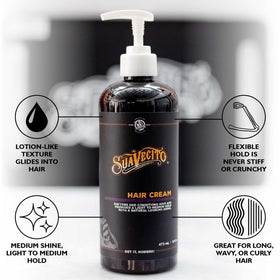 Suavecito pump head close-up highlighting easy, mess-free dispensing